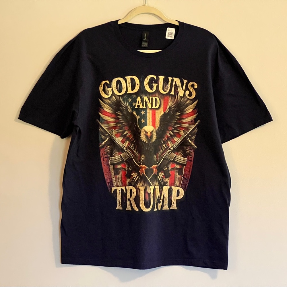 Gods Guns and Trump Navy T-Shirt